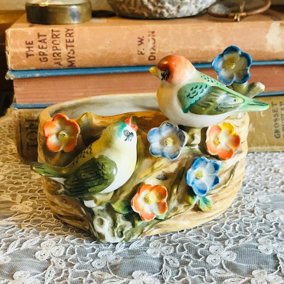 VTG Occupied Japan birdy planter